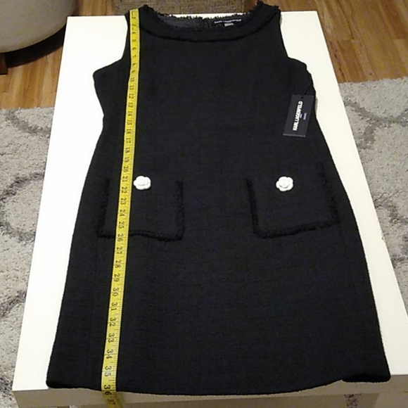 Karl Lagerfeld beautiful tweed black dress - Picture 4 of 15